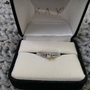 14K White Gold 1/3 CT Diamond Ring